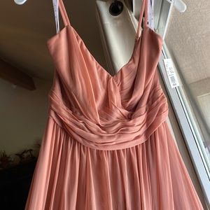 David’s bridal Bridesmaid Dress Dessert Coral